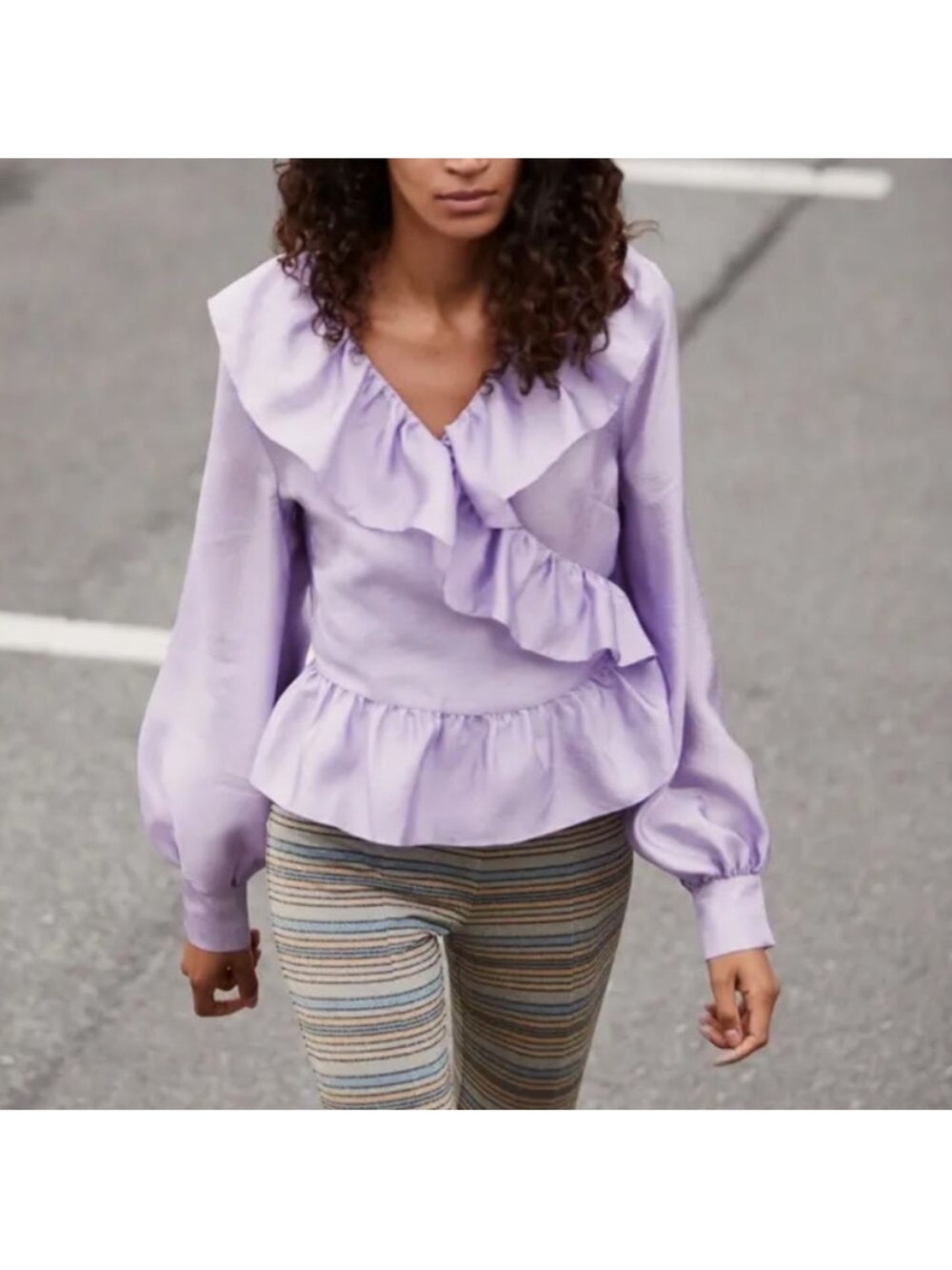 Stine Goya Wrap Ruffle Top - Picture 3 of 8